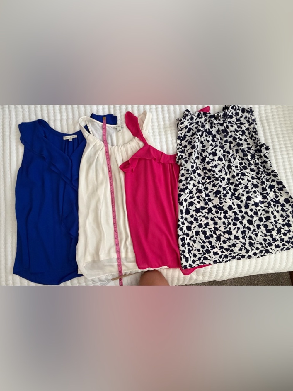 4 Sleeveless Vacation or Business Casual Blouses EUC